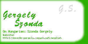 gergely szonda business card